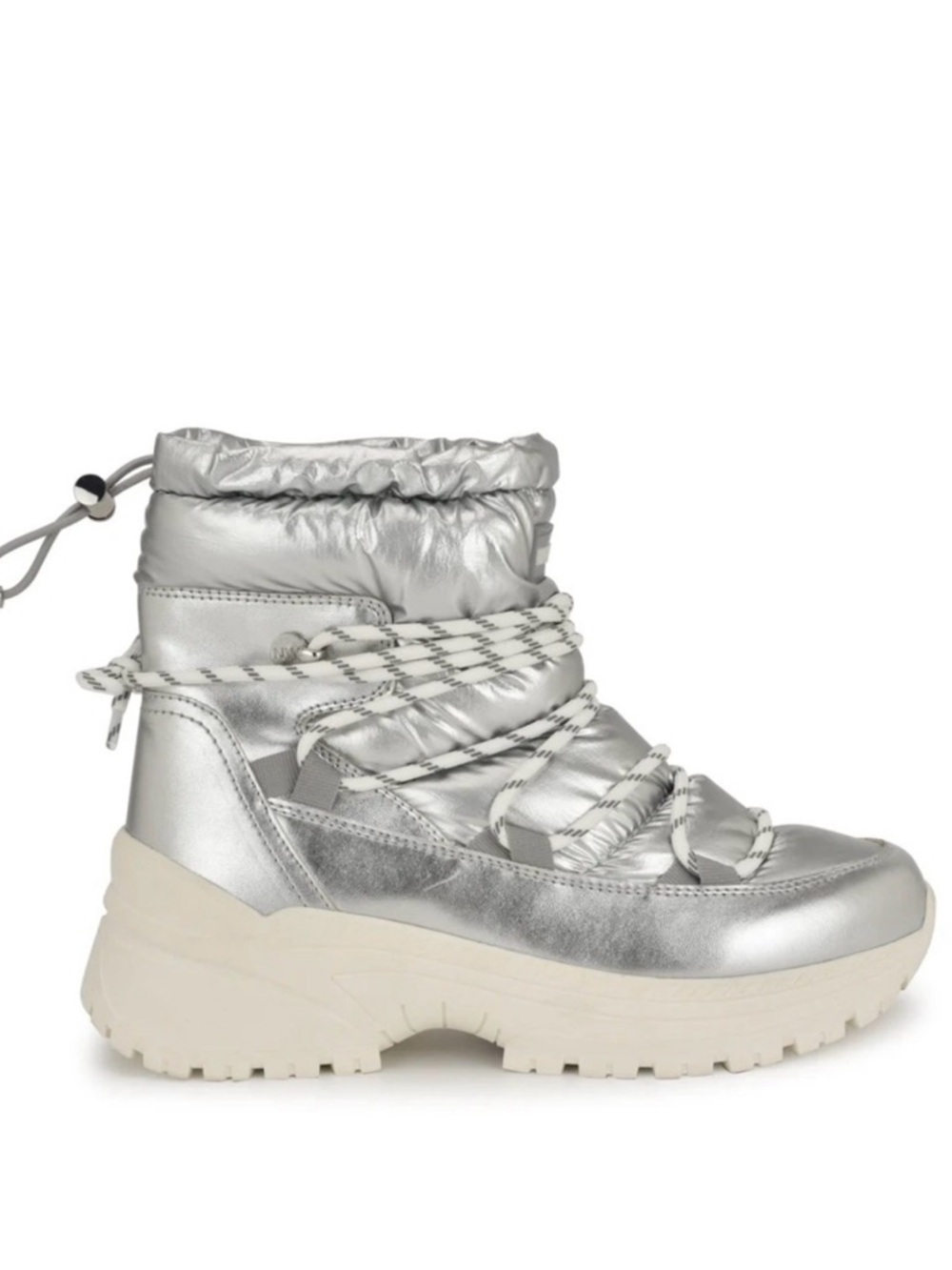 Nine West Silver Metallic Platform Ankle Boot